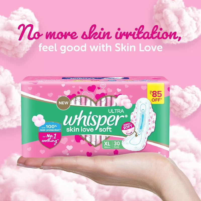 Whisper Ultra Skinlove Soft Sanitary Pads, 30 Pads-7.webp